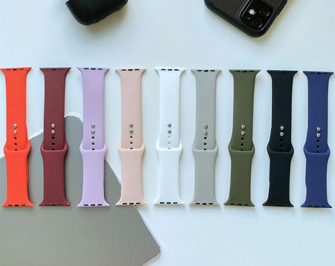 Apple watch silicone band watch strap