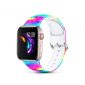 Sport Pattern Print Tie Dye Silicone Rubber Strap For Apple Watch Band iwatch for 38mm 40mm 41mm 42mm 44mm 45mm