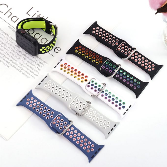 Strap for Apple Watch Band Se 38mm 40mm 41mm 42mm 44mm 45mm Accessories Silicone Sport Bracelet iWatch