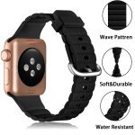 silicone watch strap sport band for Apple watch 81032 black